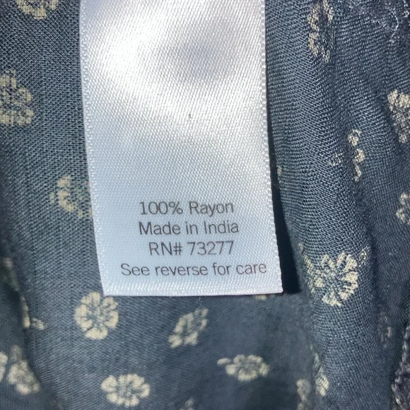 Sonoma peasant maxi length grey and floral print button down dress - Picture 8 of 10